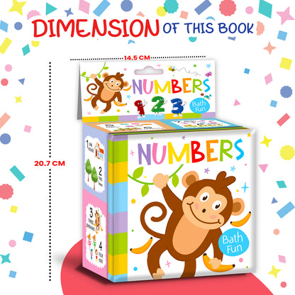 Number Bath Book | Waterproof Soft Bath Book for Babies & Toddlers | Interactive Number Learning Book