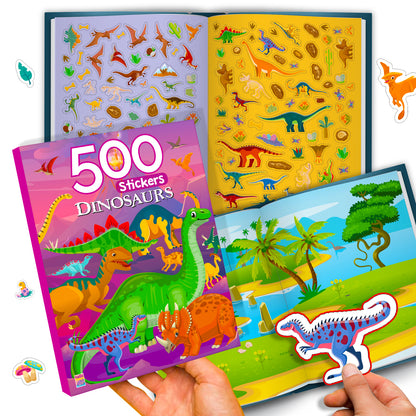 500 Dinosaur Stickers Book | Mega Sticker Activity Book for Kids | Creative Play & Fun Learning