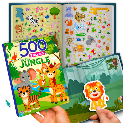 500 Jungle Stickers Book | Mega Sticker Activity Book for Kids | Creative Play & Fun Learning
