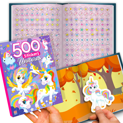 500 Unicorn Stickers Book | Mega Sticker Activity Book for Kids | Creative Play & Fun Learning