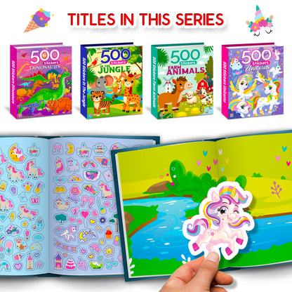 500 Unicorn Stickers Book | Mega Sticker Activity Book for Kids | Creative Play & Fun Learning