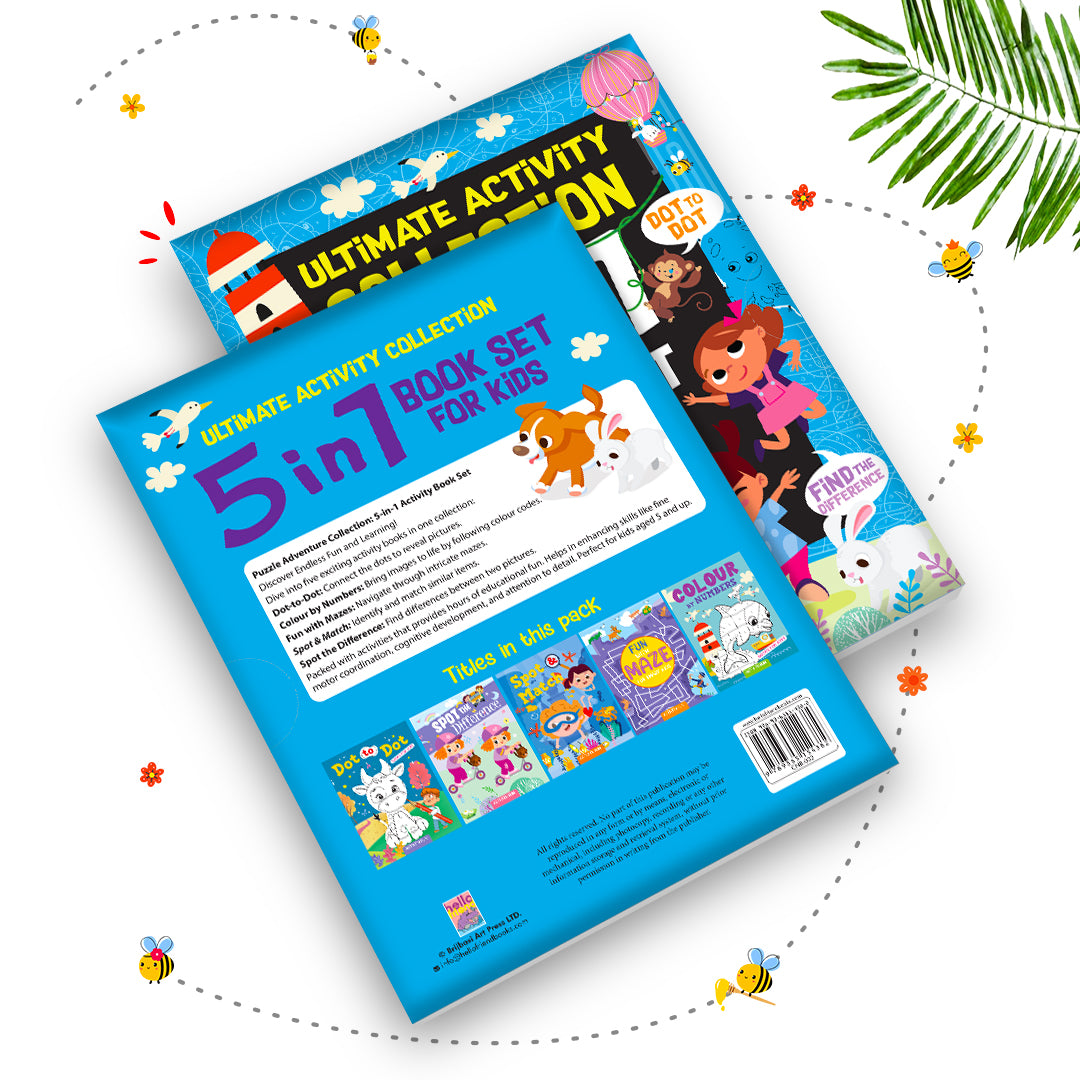 Ultimate Activity 5 in 1 Book Set | 5-in-1 Activity & Colouring Books Collection for Kids