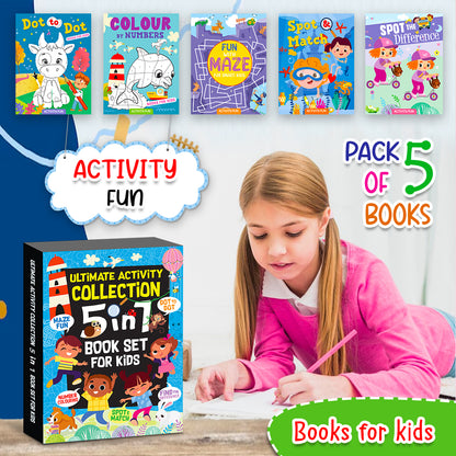 Ultimate Activity 5 in 1 Book Set | 5-in-1 Activity & Colouring Books Collection for Kids
