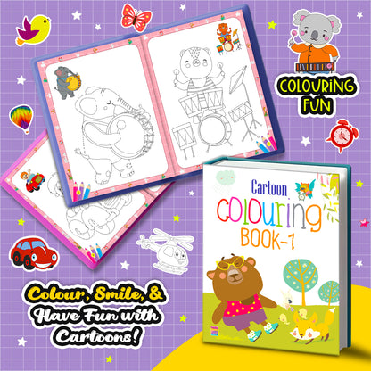 Cartoon for Kids 5 Books Set | Fun Activity & Colouring Book Collection for Kids