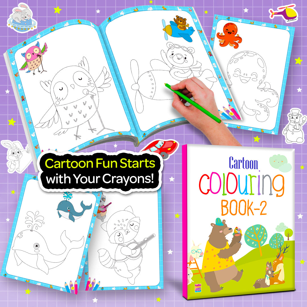 Cartoon for Kids 5 Books Set | Fun Activity & Colouring Book Collection for Kids