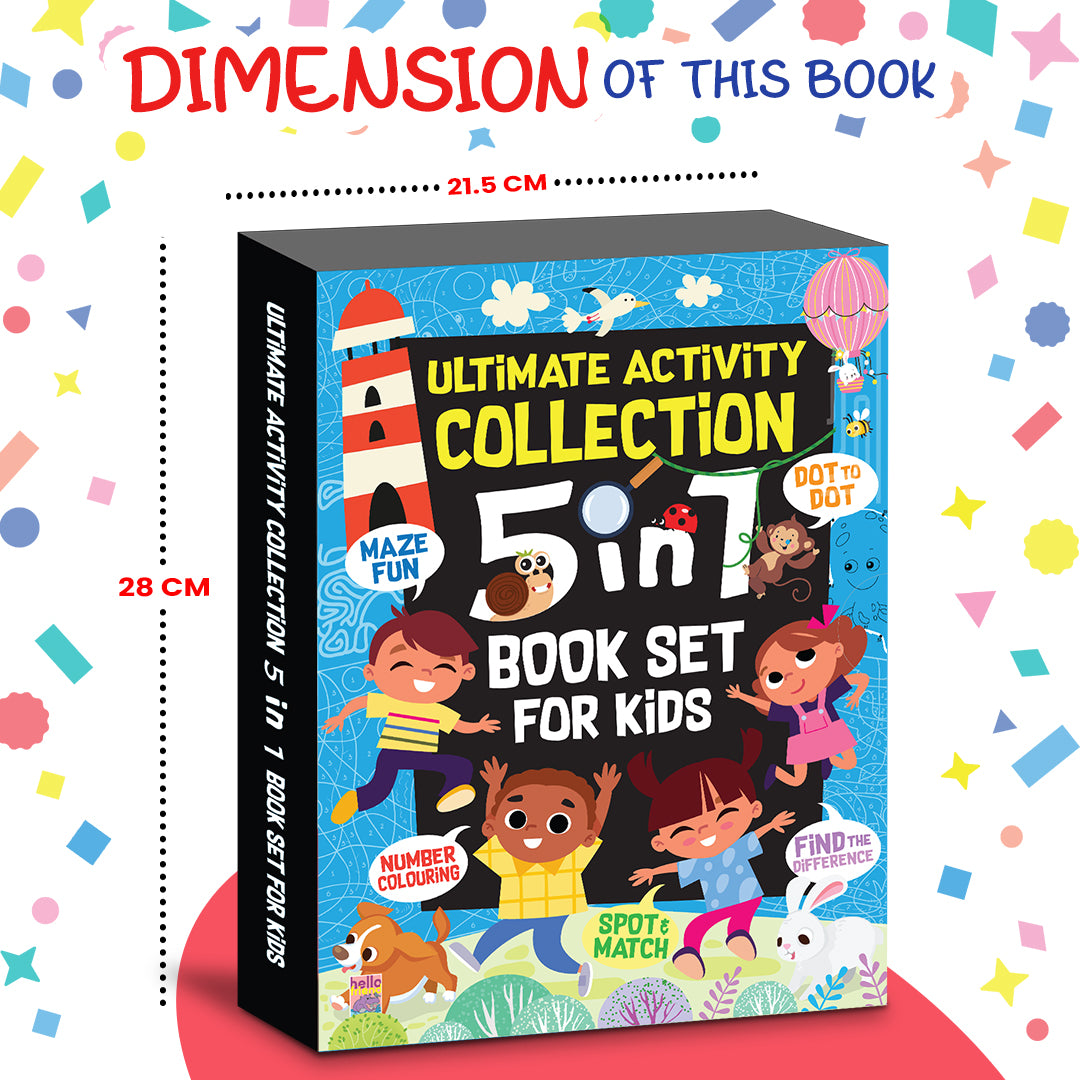 Ultimate Activity 5 in 1 Book Set | 5-in-1 Activity & Colouring Books Collection for Kids