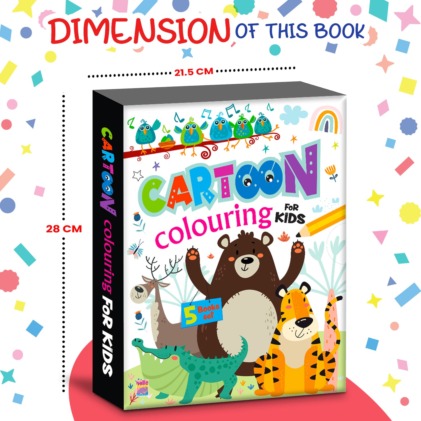 Cartoon for Kids 5 Books Set | Fun Activity & Colouring Book Collection for Kids