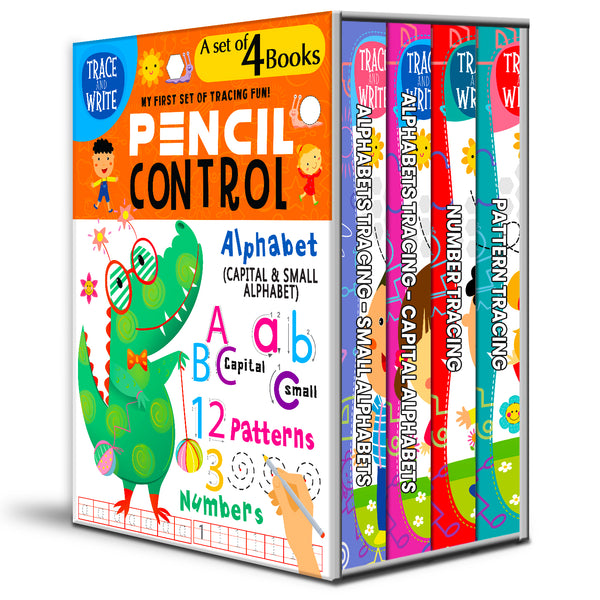 Pencil Control Boxset | 4 Colourful Activity Books for Kids