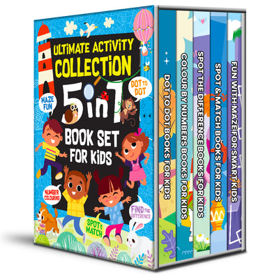 Ultimate Activity 5 in 1 Book Set | 5-in-1 Activity & Colouring Books Collection for Kids