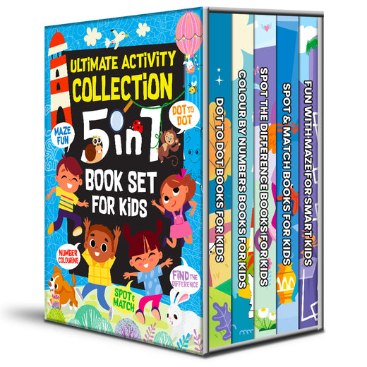 Ultimate Activity 5 in 1 Book Set | 5-in-1 Activity & Colouring Books Collection for Kids