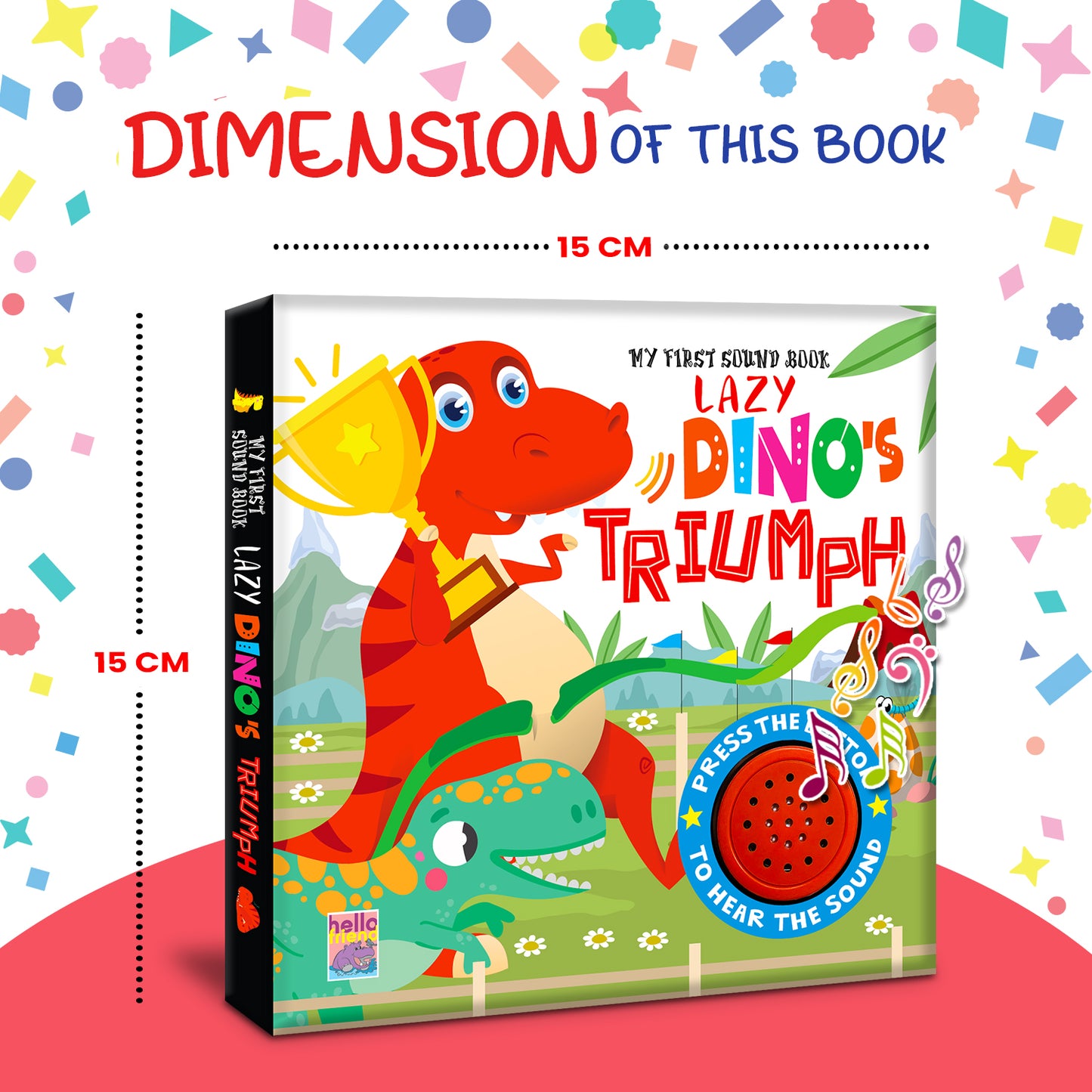 Lazy Dinosaur Trump Sound Book | Single Sound Board Book for Kids