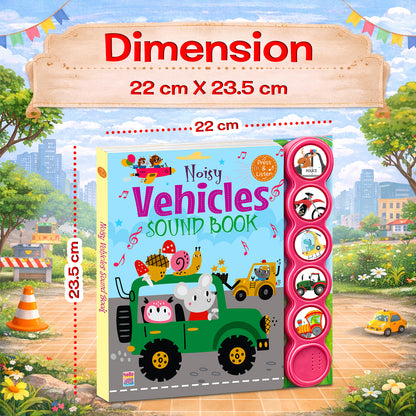Noisy Vehicles Sound Book | Interactive Board Book for Kids