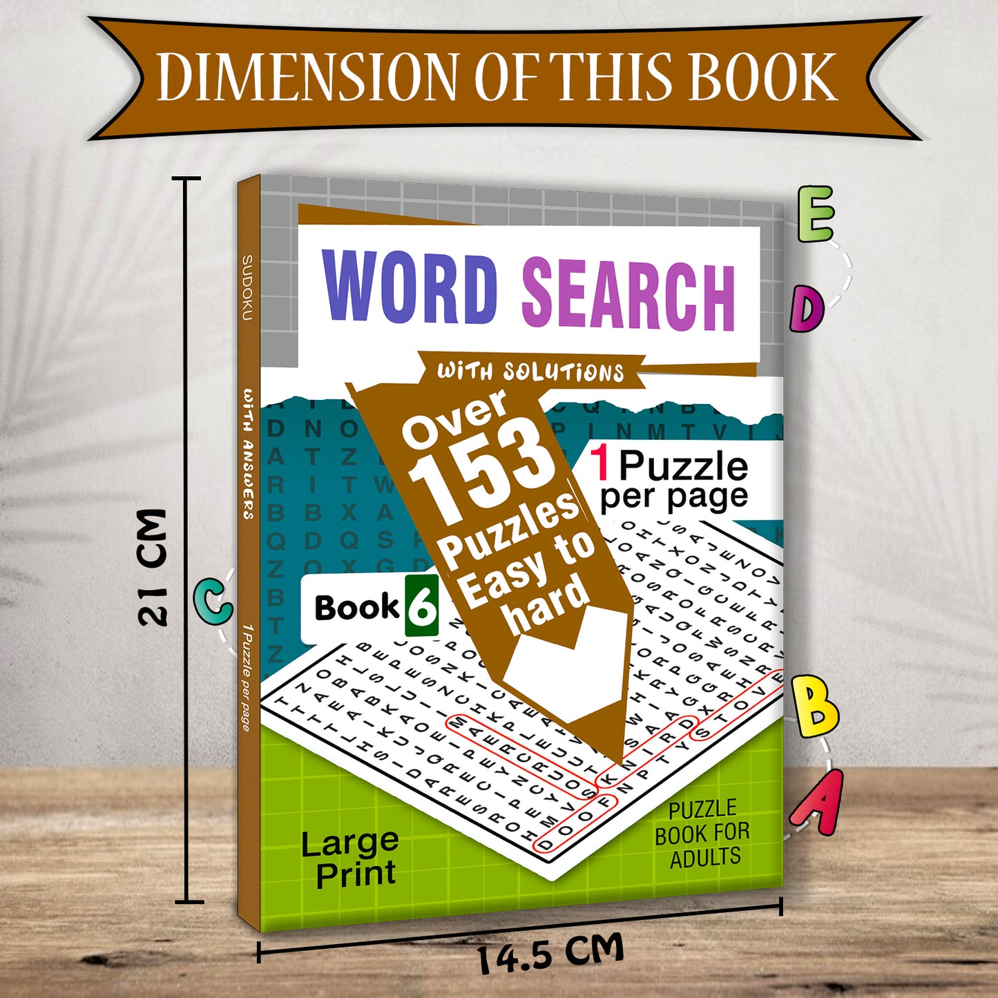 Word Search Puzzles Book 6 with Solutions - More Titles in Series