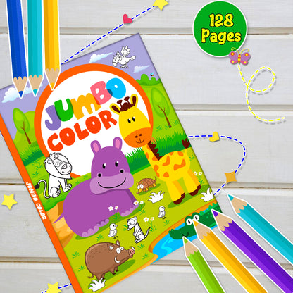 Jumbo Color – Safari Animals | Jumbo Coloring Book for Kids | Big Safari Animal Activity Book