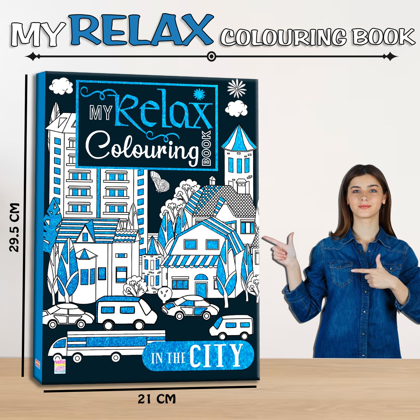 My Relax Colouring Book – In the City | Stress Relief Coloring Book for Kids | City-Themed Creative Activity Book