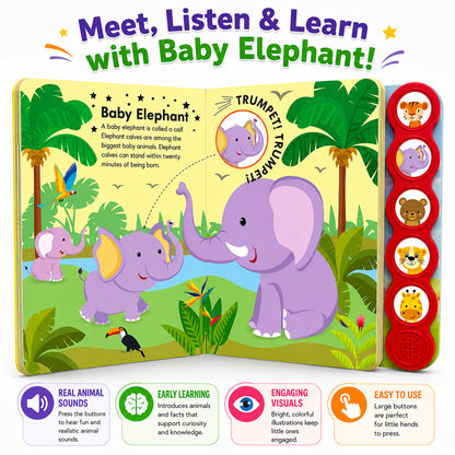 Baby Animals Sound Book - Parent & Child Reading Together