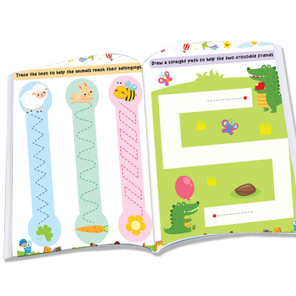 Super Pencil Control and Colouring Book | Pencil Tracing & Coloring Activity Book for Kids | Early Learning Workbook