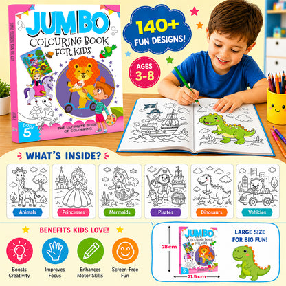 Jumbo Colouring Book 5 | Activity Coloring Book for Kids Aged 3 to 6 Years