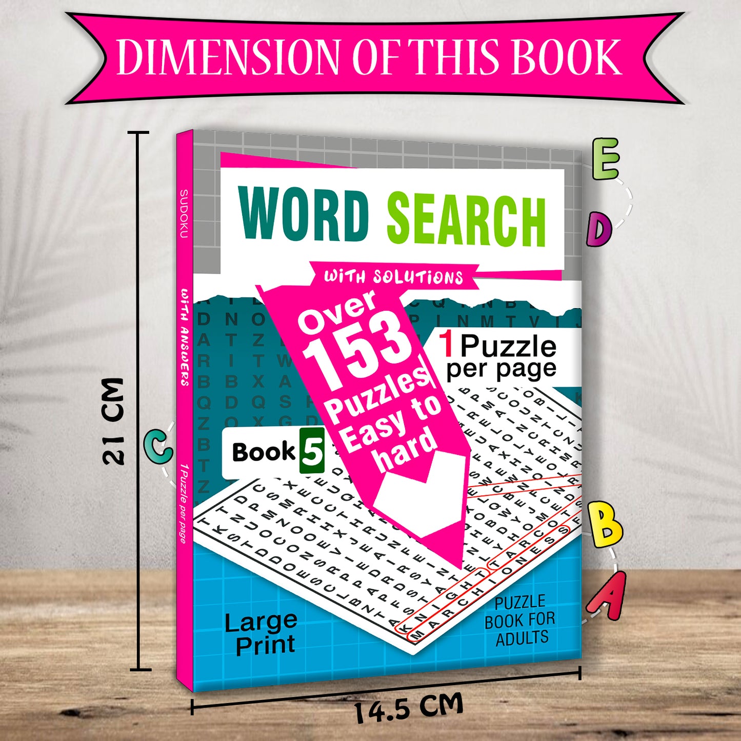 Word Search Puzzles Book 5 with Solutions - More Titles in Series