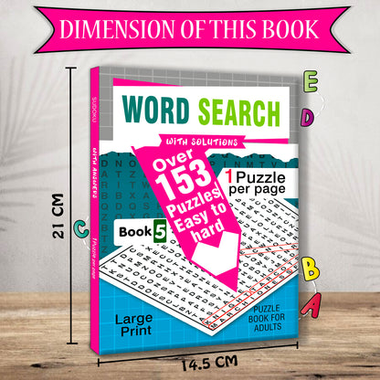 Word Search Puzzles Book 5 with Solutions - More Titles in Series