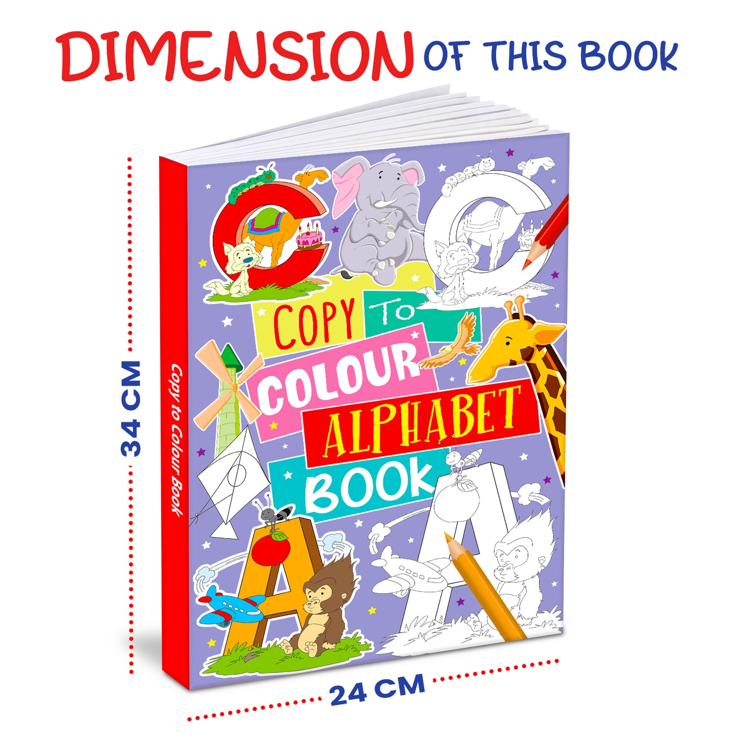 Copy to Colour – Alphabets Book | Learn ABC with Copy & Color Activity Book for Kids