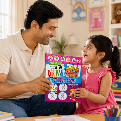 How to Draw Princess Book | Step-by-Step Princess Drawing Book for Kids | Learn to Draw Activity Book