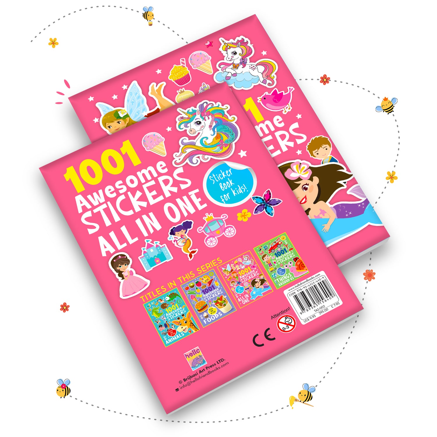 1001 Awesome Stickers All-in-One - Spine View