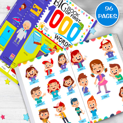 Big Book of First 1000 Words | Illustrated Picture Dictionary for Kids | Early Learning Vocabulary Book