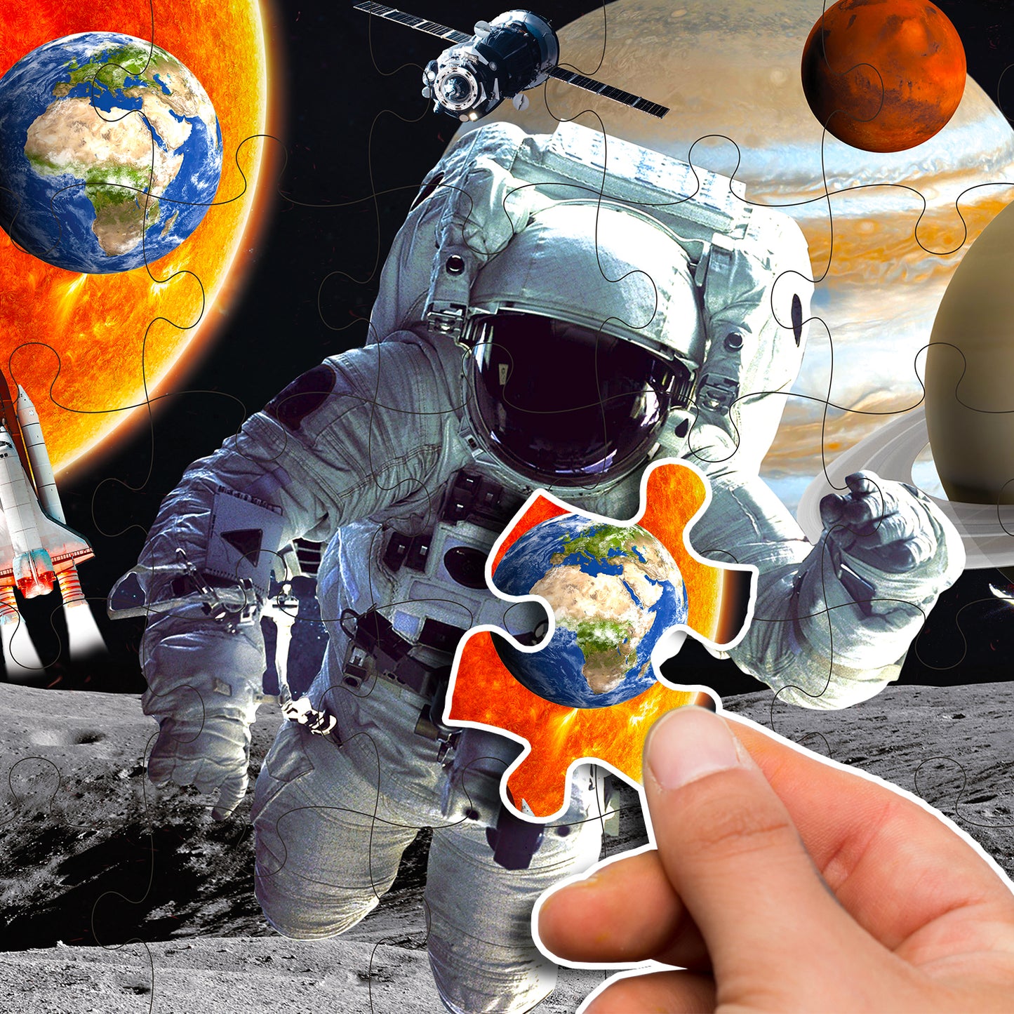In the Space Puzzle Box | 100 Piece Jigsaw Puzzle for Kids