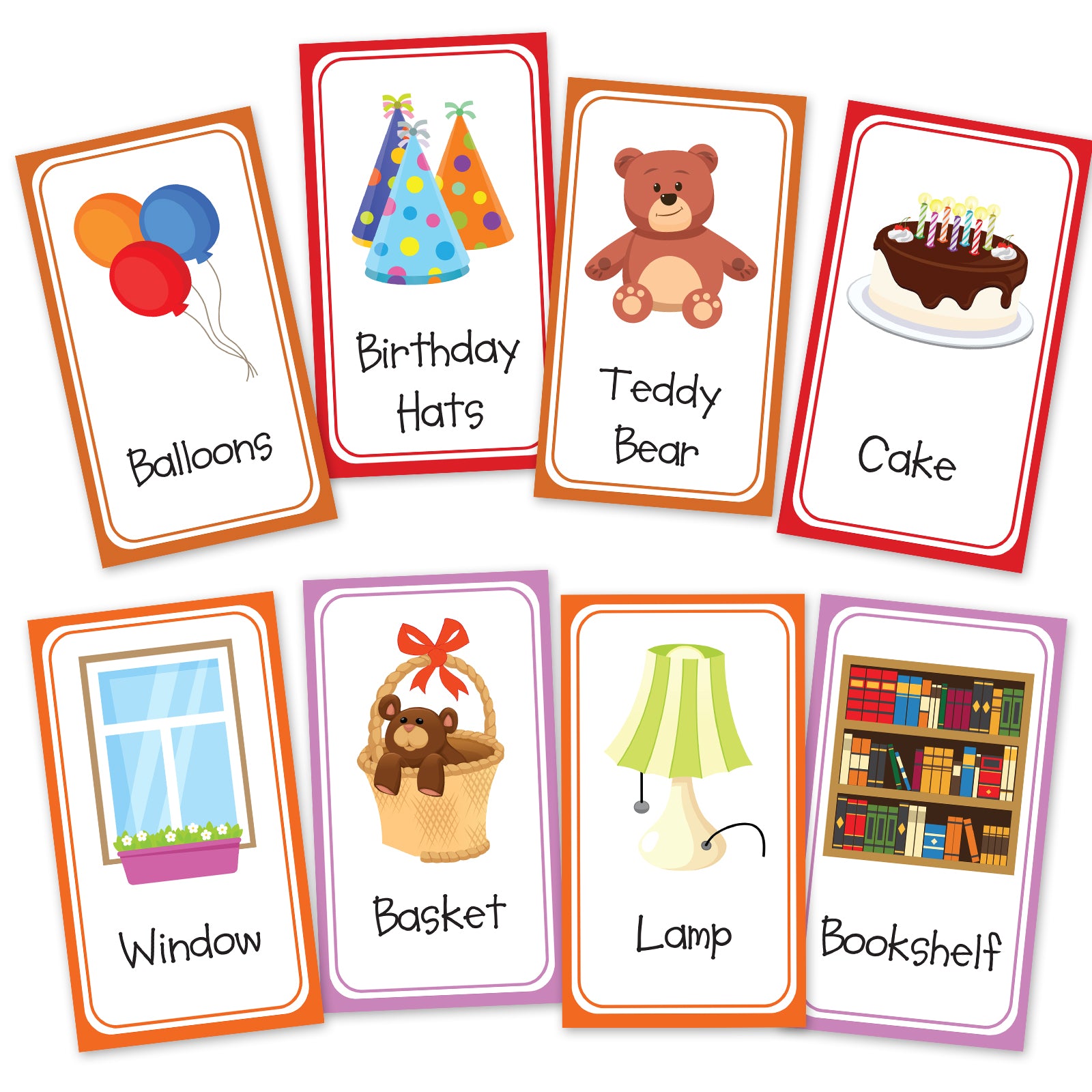 Kids enjoying First Words Flash Cards in classroom
