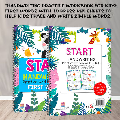 Start Handwriting Workbook – First Words | Kindergarten Ready Writing Practice Book for Kids