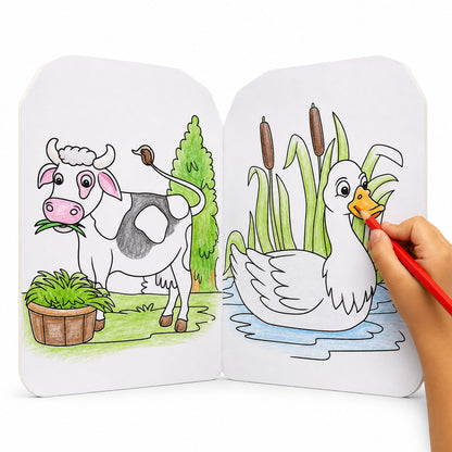 Small Farm Colouring Kit | Farm Coloring & Creative Activity Kit for Kids | Fun Learning Art Kit