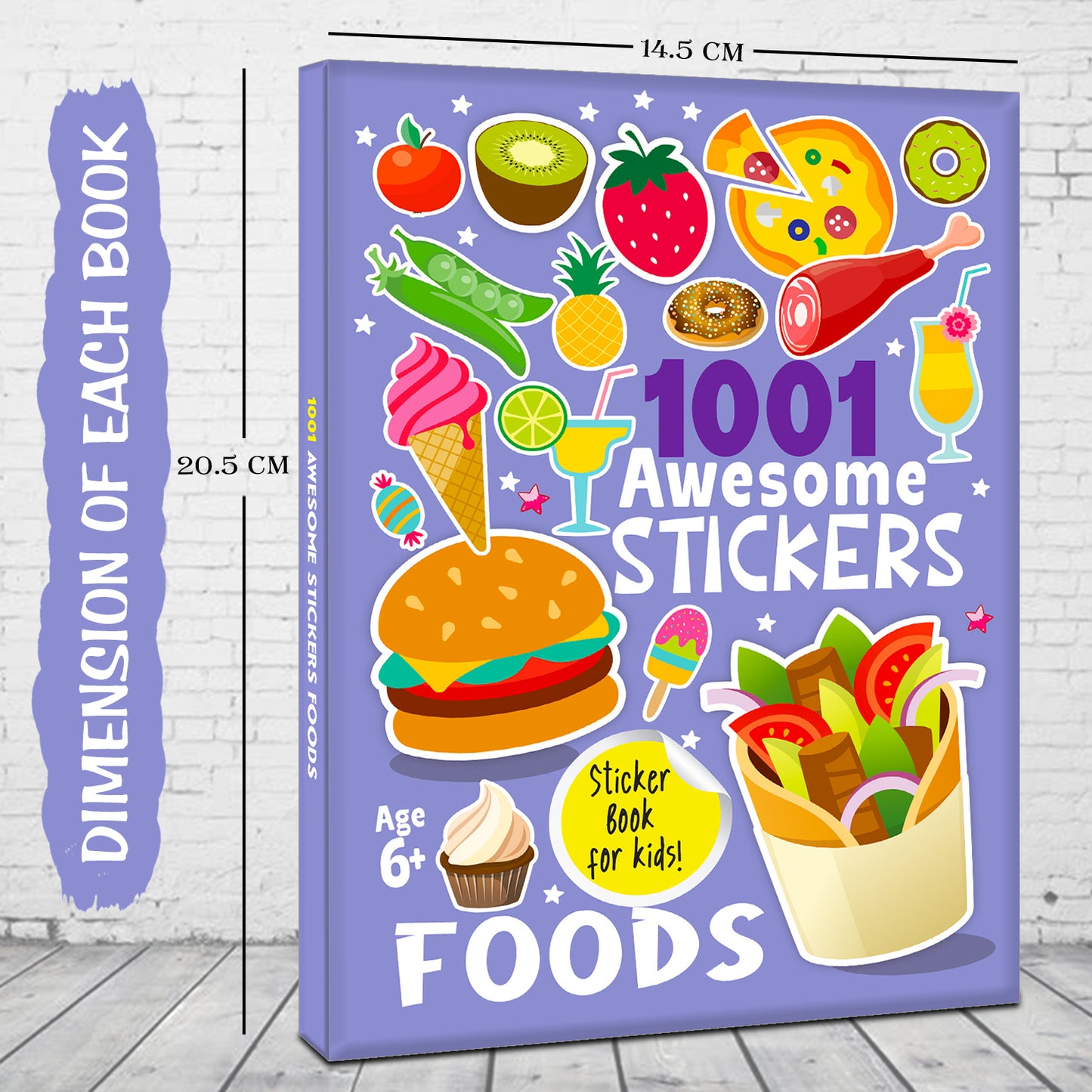 1001 Awesome Stickers – Foods | Mega Sticker Activity Book for Kids | Creative Play & Fun Learning