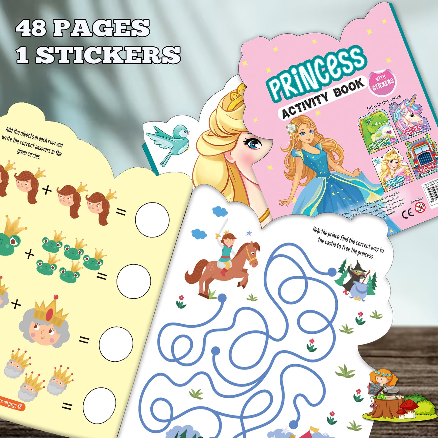 Die-Cut Princess Activity Book | Princess Sticker Activity Book for Kids | Creative Learning & Play Book