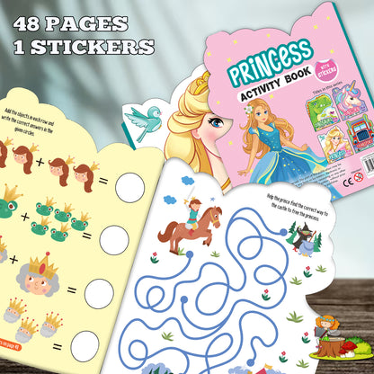 Die-Cut Princess Activity Book | Princess Sticker Activity Book for Kids | Creative Learning & Play Book