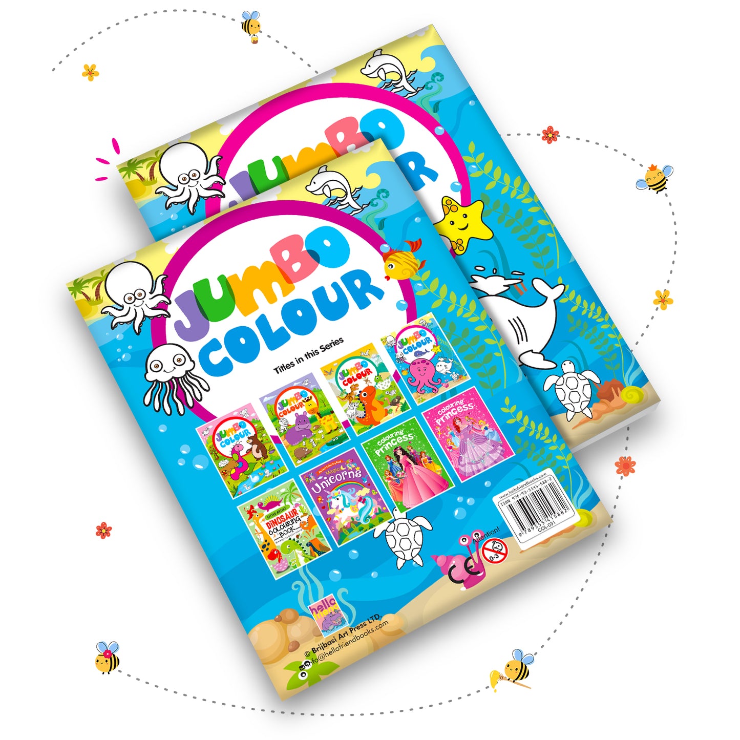 Jumbo Color – Sea Life | Jumbo Sea Animals Coloring Book for Kids | Ocean Coloring Activity Book