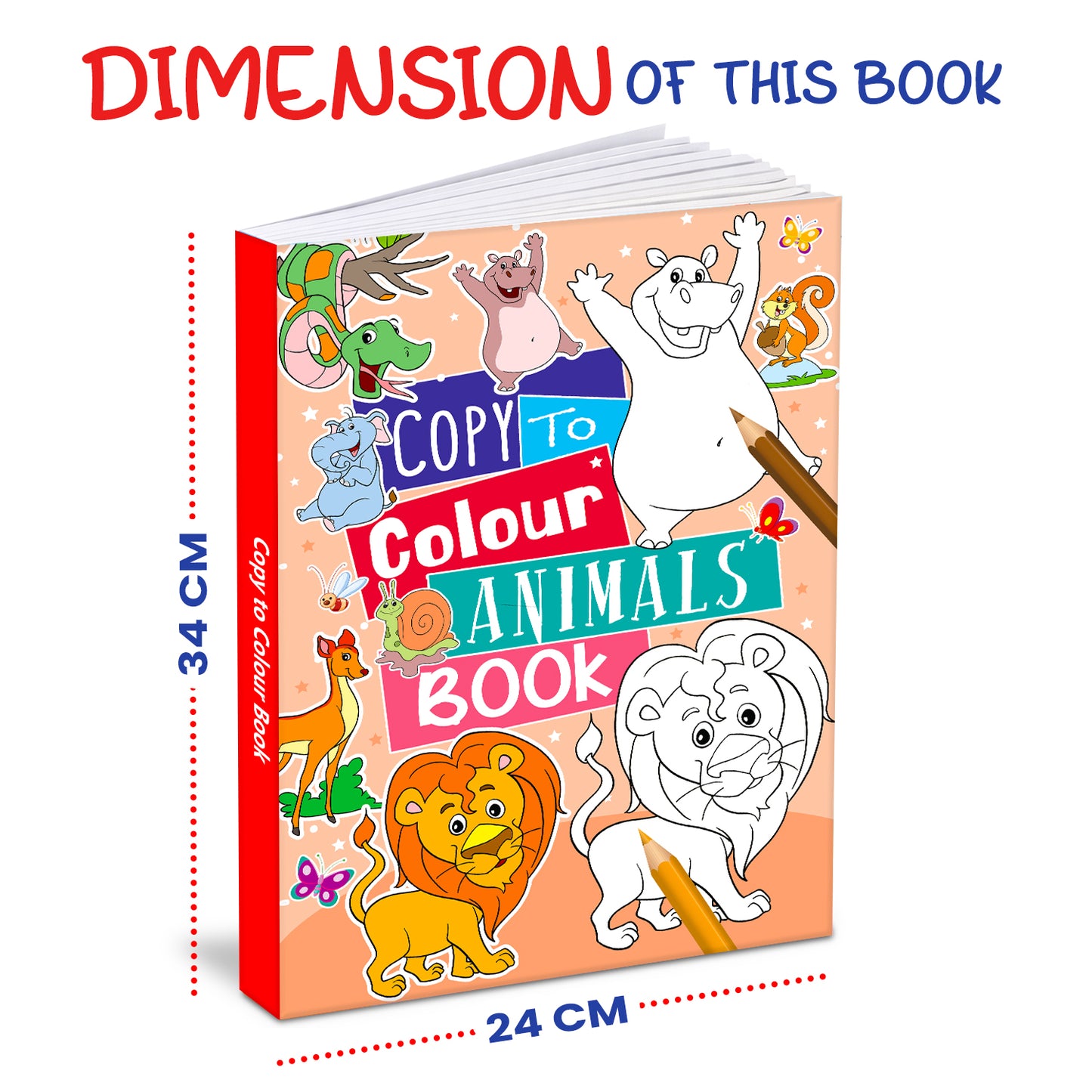 Copy to Colour – Animals Book | Learn & Color Animal Activity Book for Kids