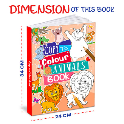 Copy to Colour – Animals Book | Learn & Color Animal Activity Book for Kids