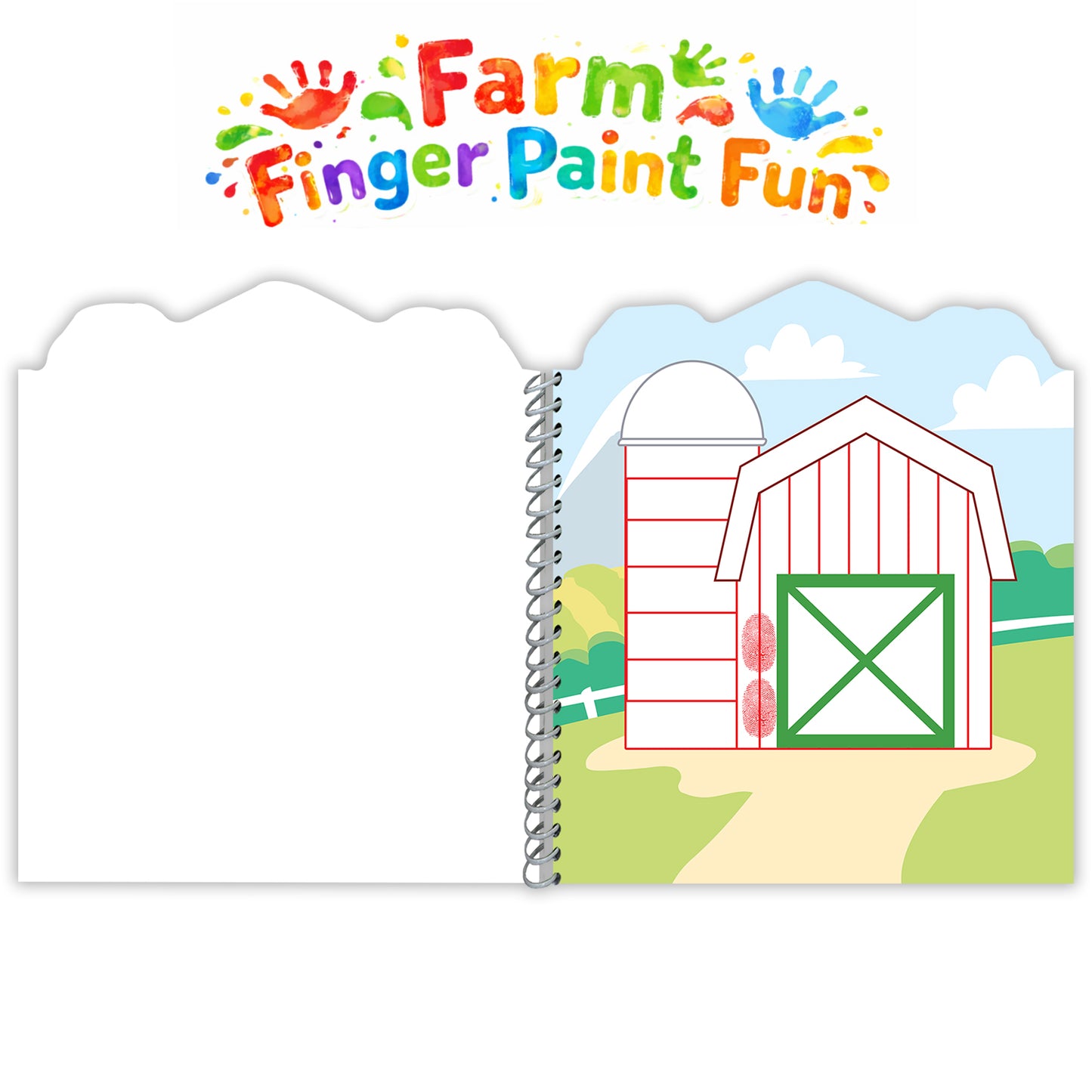 Farm Finger Painting & Colouring Fun | Finger Painting & Coloring Activity Book for Kids | Creative Art & Craft Kit