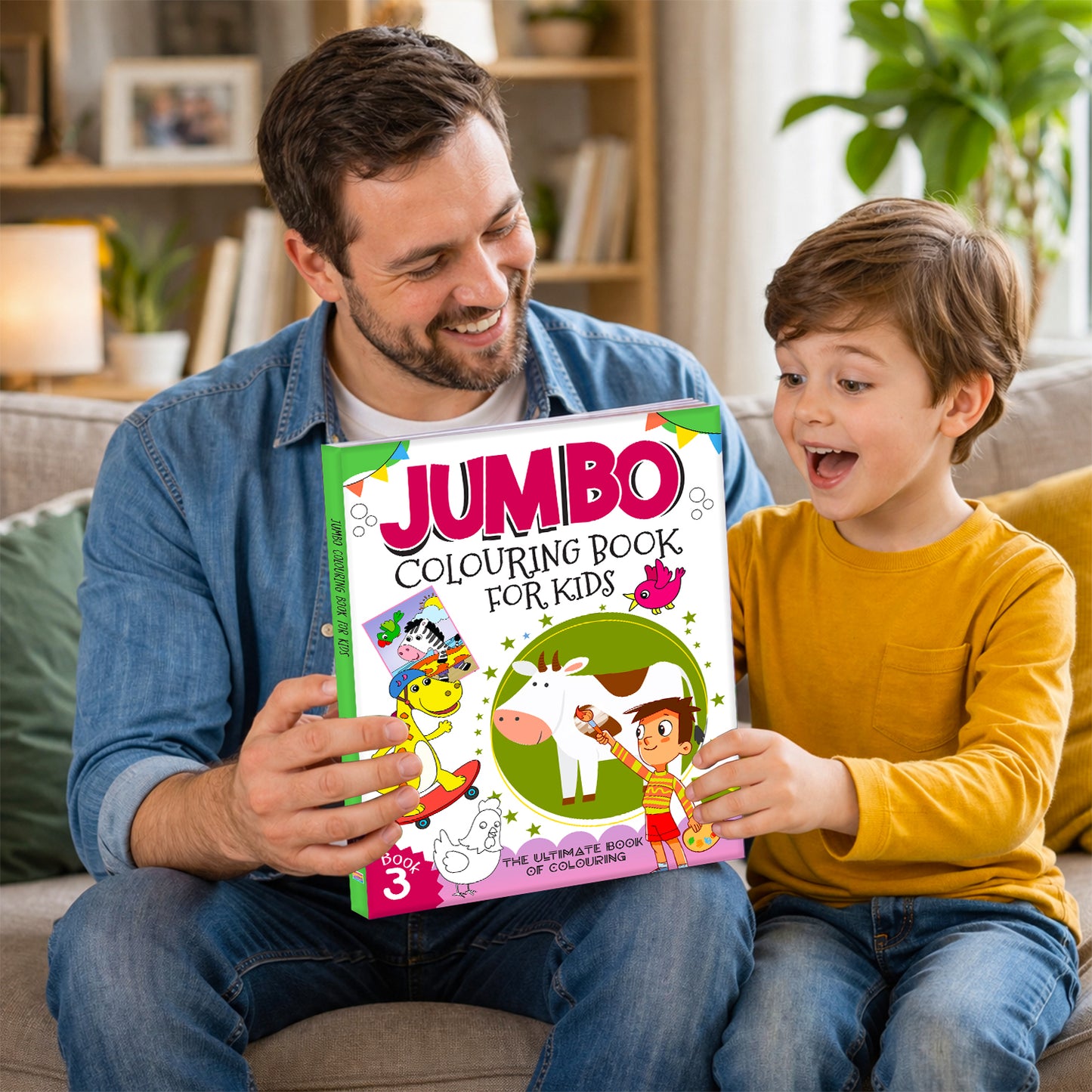 Jumbo Colouring Book 3 - Activity Colouring Book for 3 to 6 years kids