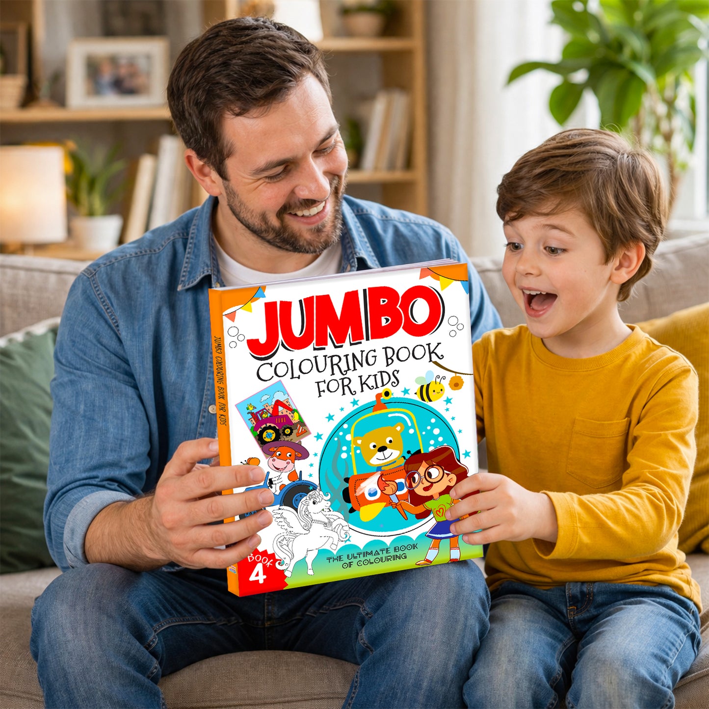 Jumbo Colouring Book 4 - Activity Colouring Book for 3 to 6 years kids