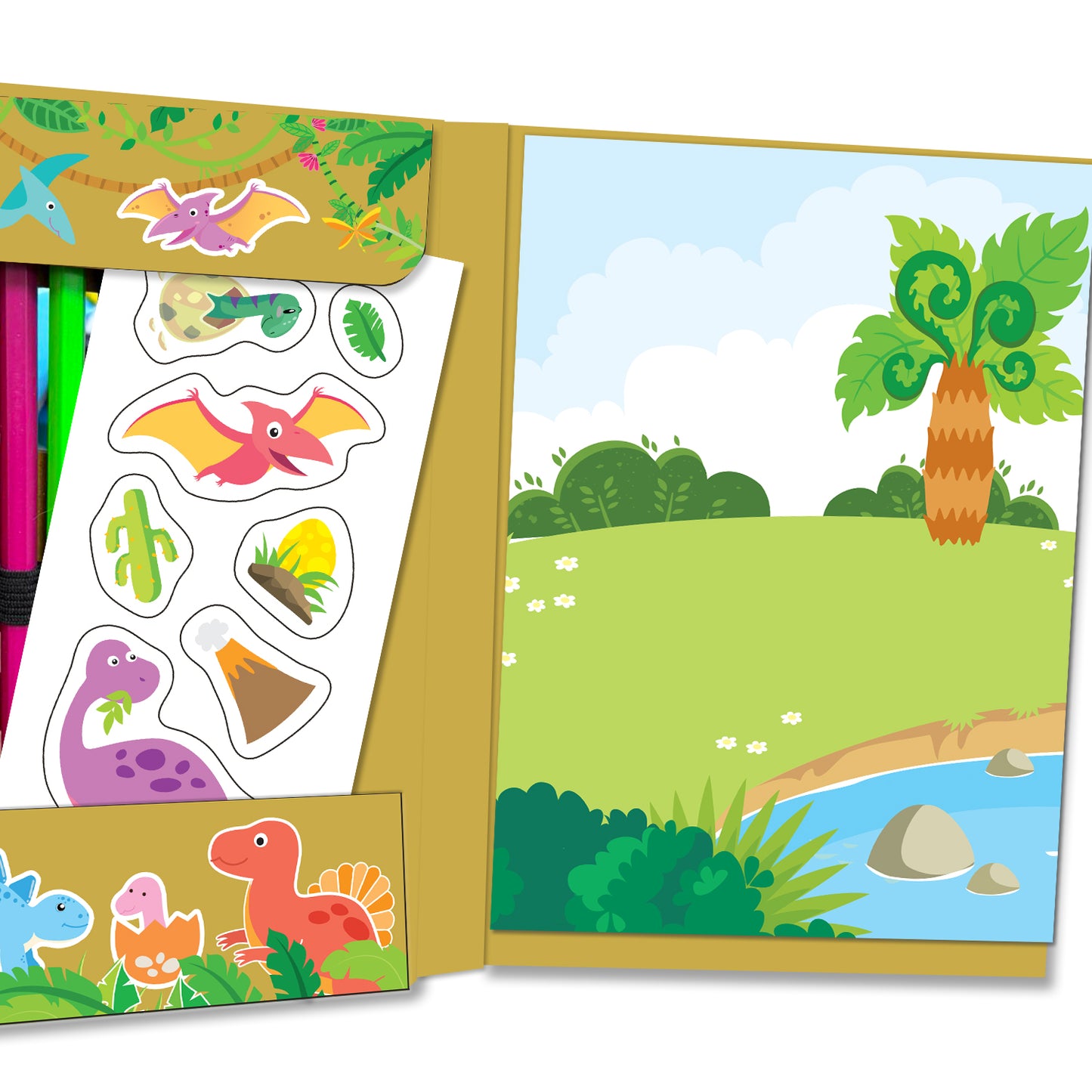Draw, Colour & Paste – Dinosaurs | How to Draw Activity Book for Kids | Dinosaur Drawing & Colouring Book