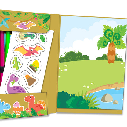 Draw, Colour & Paste – Dinosaurs | How to Draw Activity Book for Kids | Dinosaur Drawing & Colouring Book