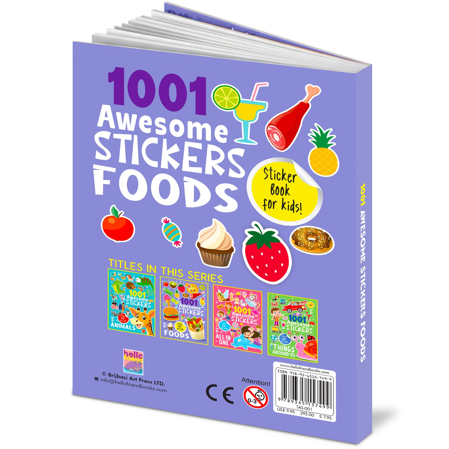 1001 Awesome Stickers – Foods | Mega Sticker Activity Book for Kids | Creative Play & Fun Learning