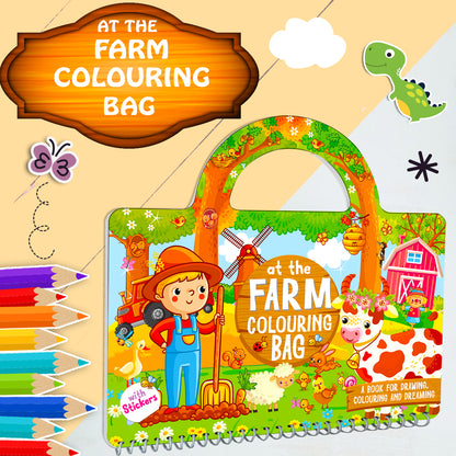 At the Farm Colouring Bag | Farm Coloring & Creative Activity Kit for Kids