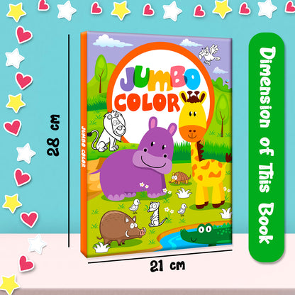 Jumbo Color – Safari Animals | Jumbo Coloring Book for Kids | Big Safari Animal Activity Book