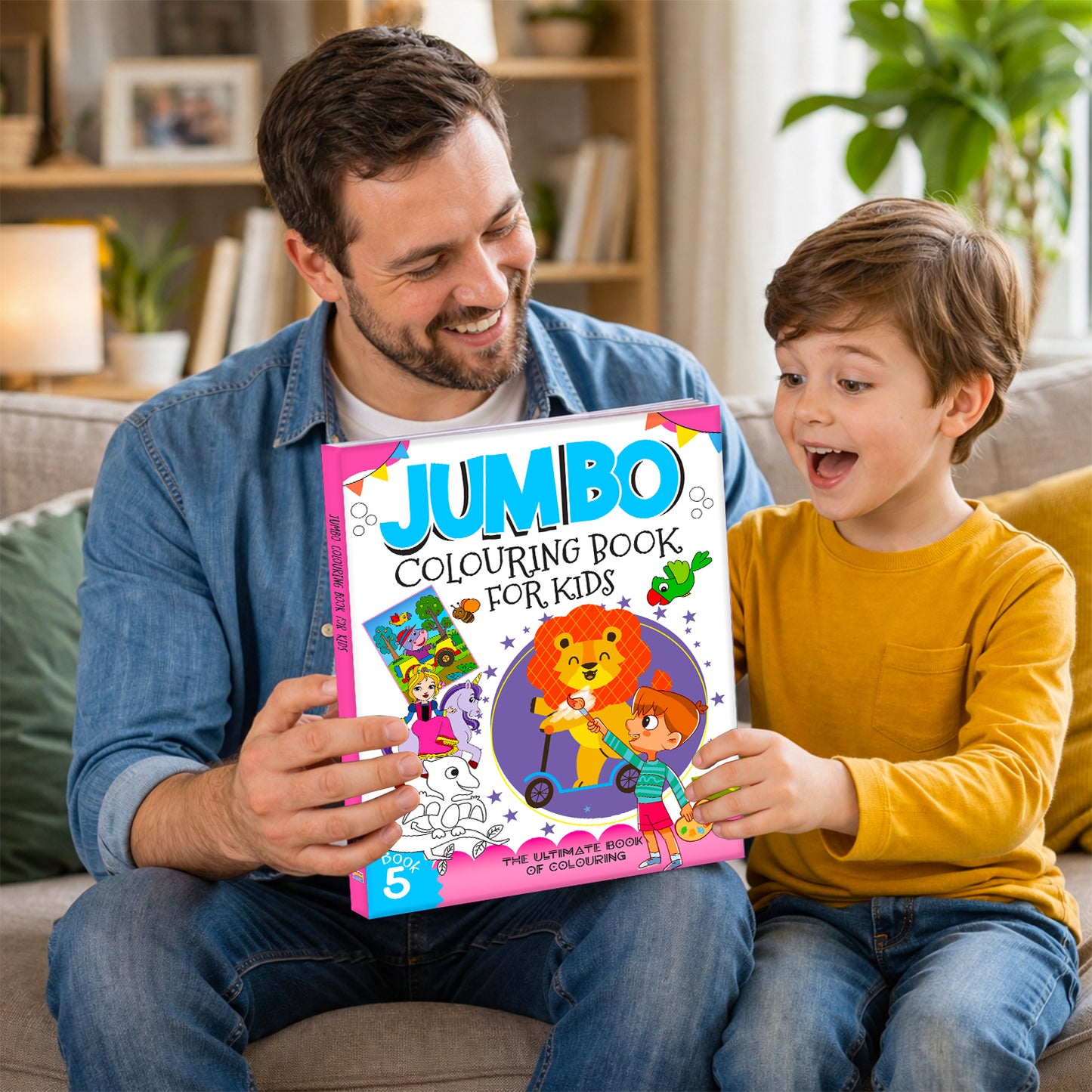 Jumbo Colouring Book 5 | Activity Coloring Book for Kids Aged 3 to 6 Years