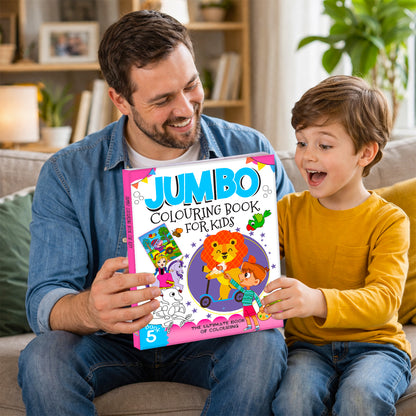 Jumbo Colouring Book 5 | Activity Coloring Book for Kids Aged 3 to 6 Years