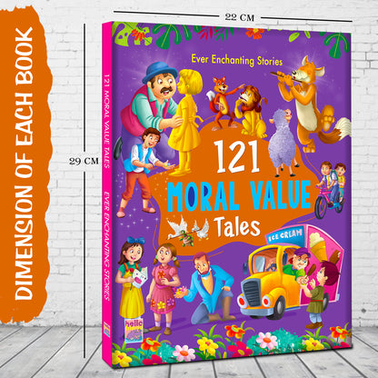 121 Moral Value Stories | Illustrated Bedtime Story Book for Kids