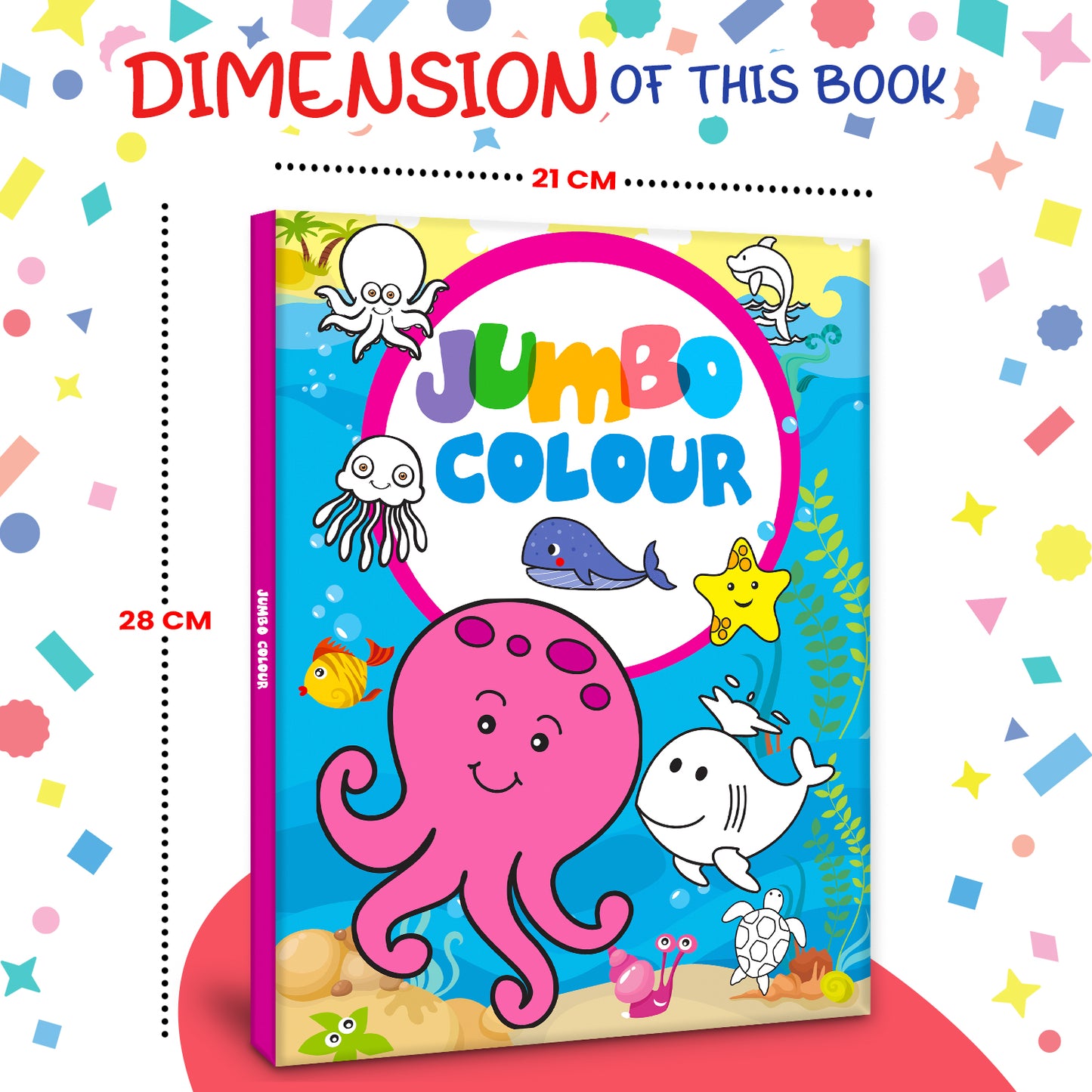 Jumbo Color – Sea Life | Jumbo Sea Animals Coloring Book for Kids | Ocean Coloring Activity Book